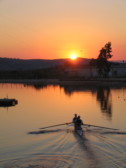 Sunrise Over Rowers  2